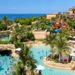 Illustrative enhanced Aquaventure waterpark scene