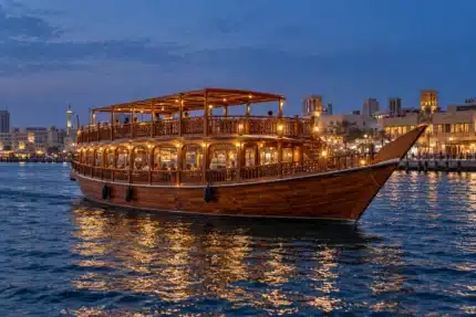 Dubai Marina dhow cruise with dinner at night