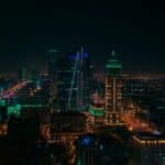 a city at night